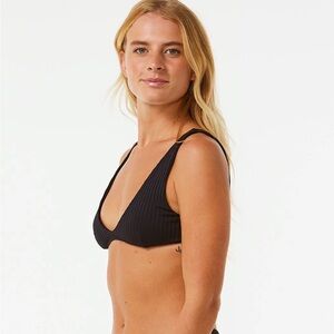 Rip Curl Black Ribbed Bralette
